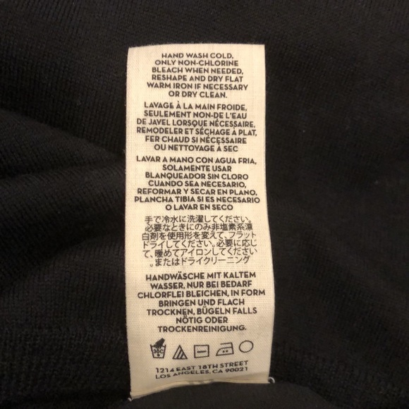 New J Brand 100% merino wool turtleneck back silky semi sheer panel sweater - Picture 10 of 10